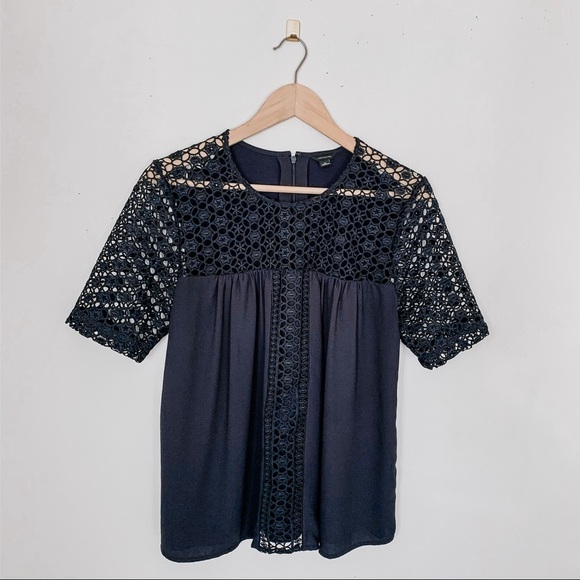 Ann Taylor Tops - ann taylor navy cut out sleeve top